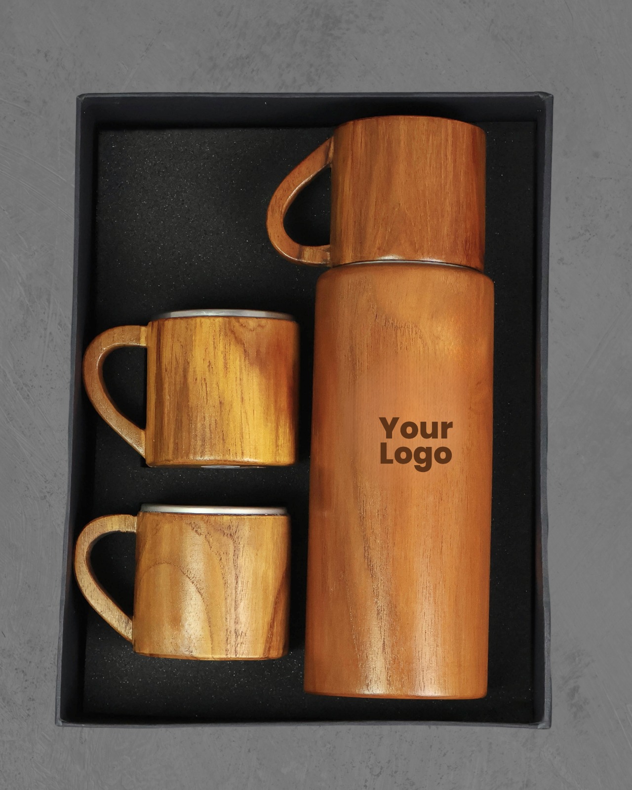 ASTAMA - WOODEN THERMOS SET